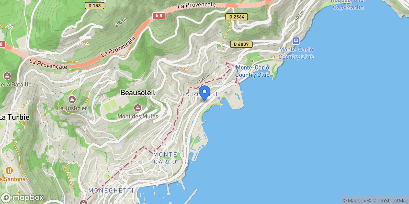 Map showing Monaco, Monaco.