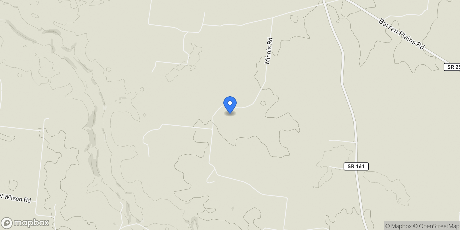 Map showing 5439 Minnis Rd, Springfield, Tennessee, United States.