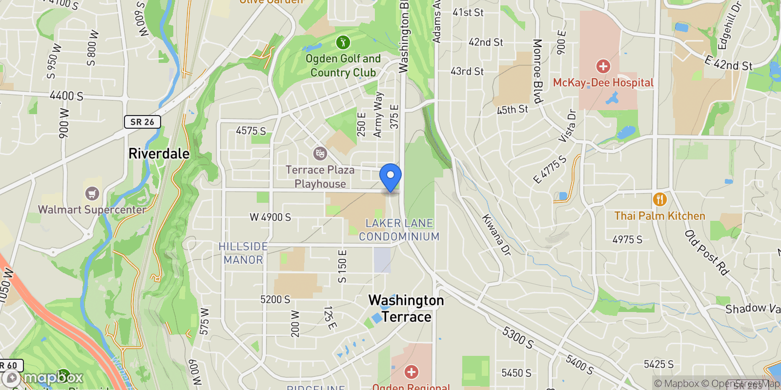 Map showing 4803 S 350 E, Ogden, Utah, United States.