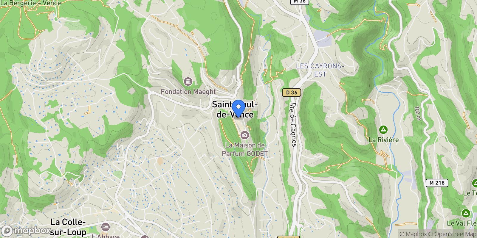 Map showing St Paul de Vence, France, Saint Paul de Vence, Provence-Alpes-Côte d'Azur, France.