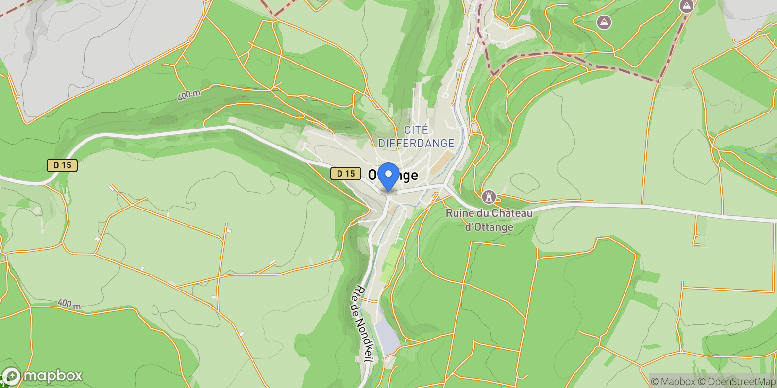 Map showing Ottange, Ottange, Ottange, Grand Est, France.