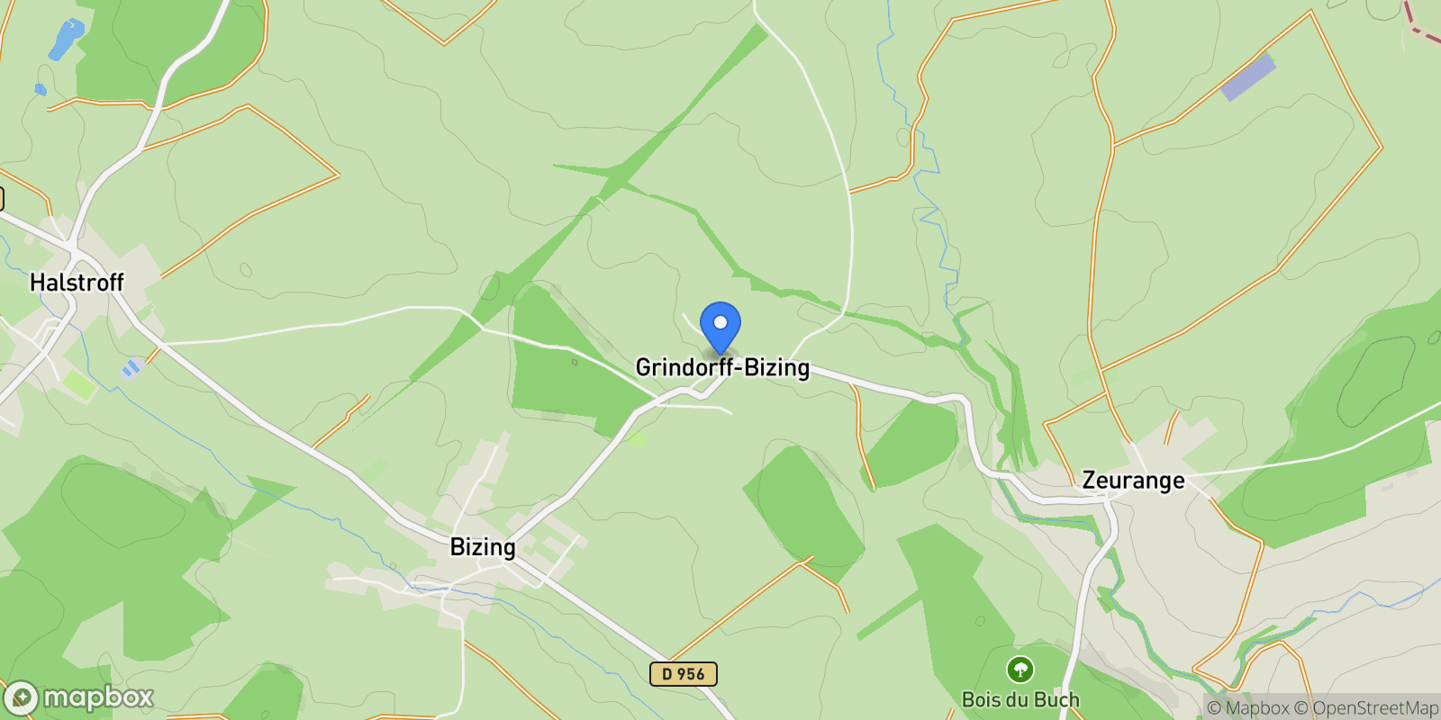 Map showing Grindorff-Bizing, Grindorff-Bizing, Grindorff-Bizing, Grand Est, France.