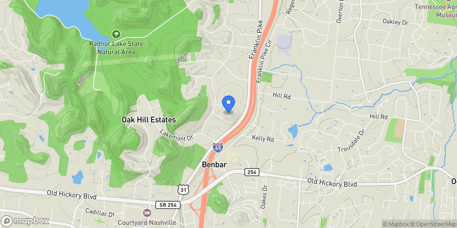 Map showing 813 Deercrossing, Nashville, Tennessee, United States.