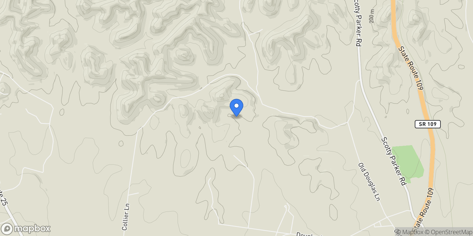 Map showing 345 Brazier Ln, Gallatin, Tennessee, United States.