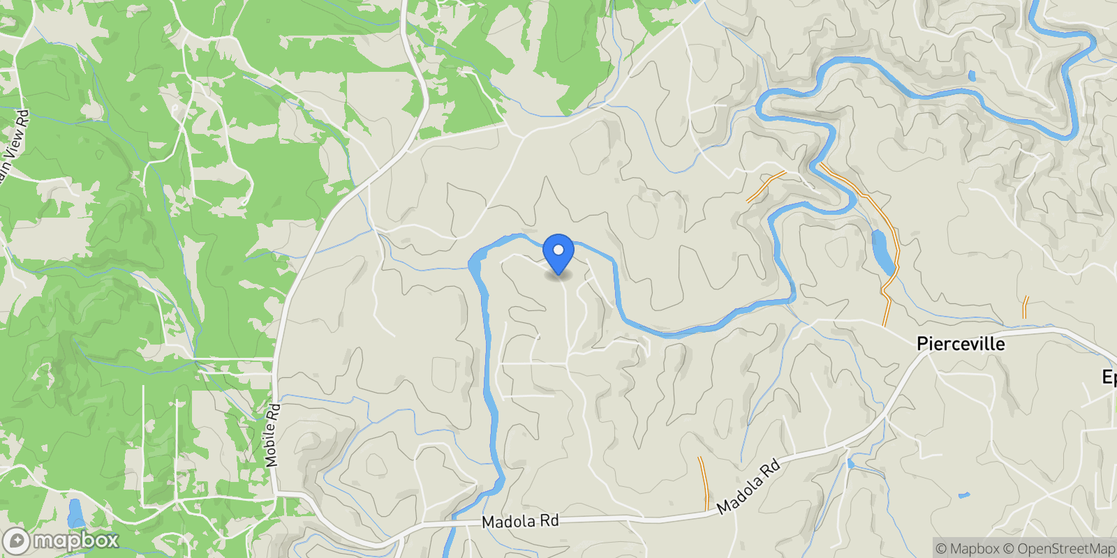 Map showing 939 Sunset Road, Blue Ridge, Georgia, United States.