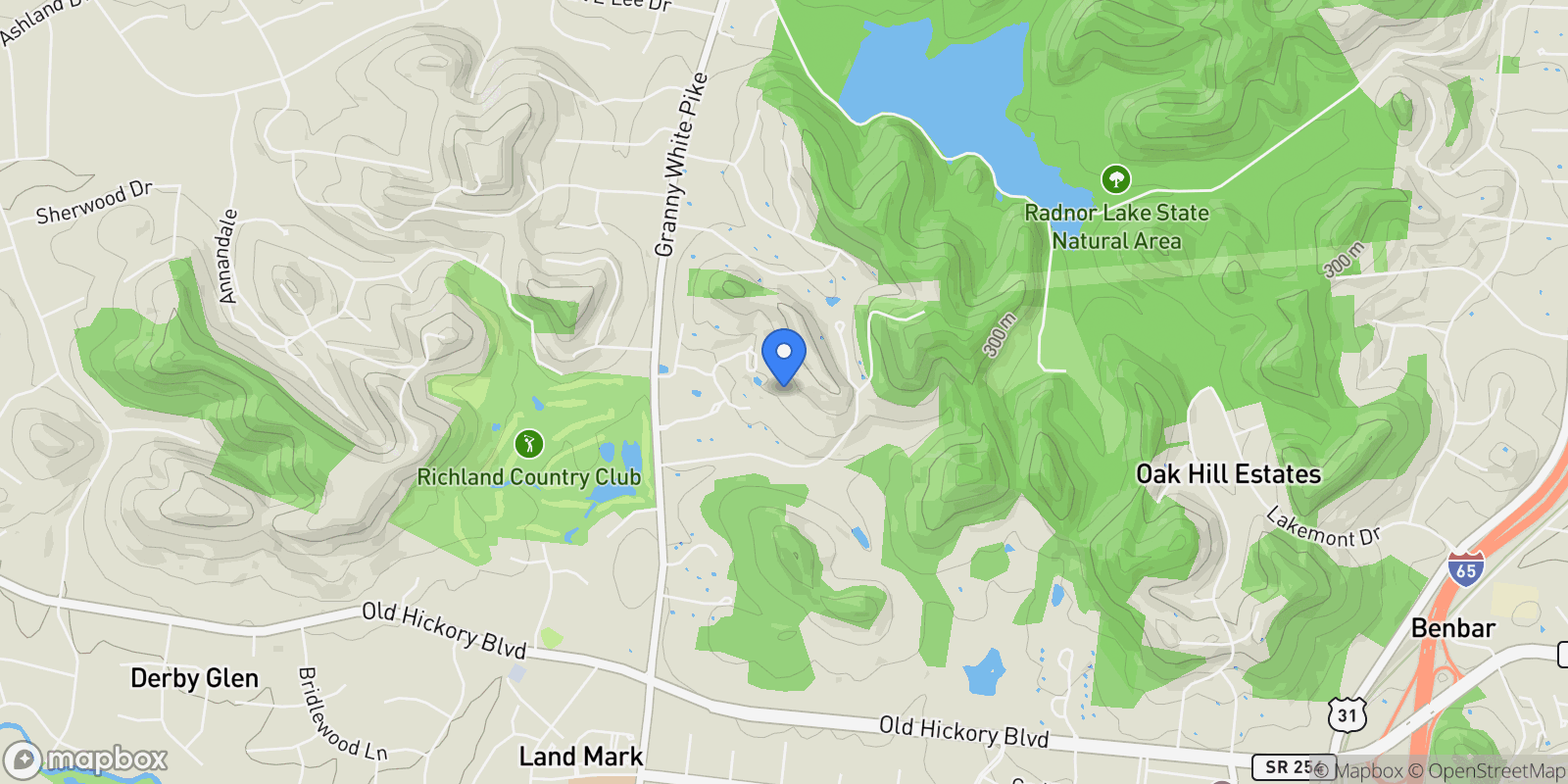 Map showing 1701 Woodsong Dr, Nashville, Tennessee, United States.