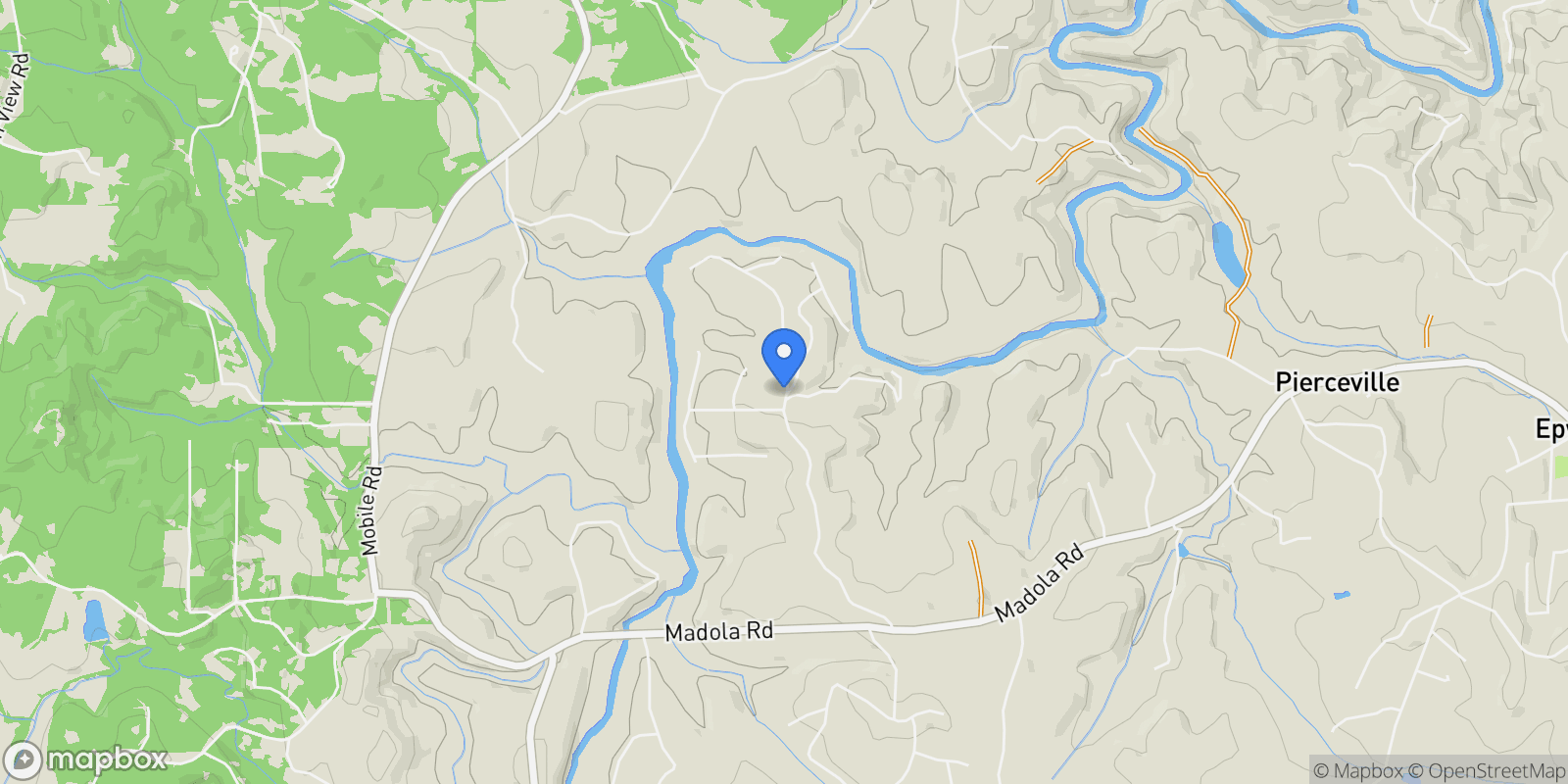 Map showing 1001 Sunset Road, Blue Ridge, Georgia, United States.