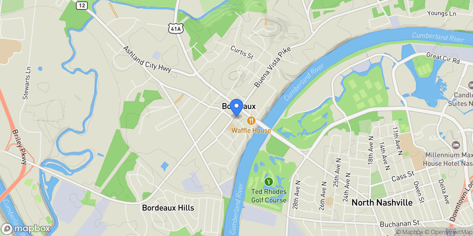 Map showing 2000 S Hamilton Rd 15, Nashville, Tennessee, United States.