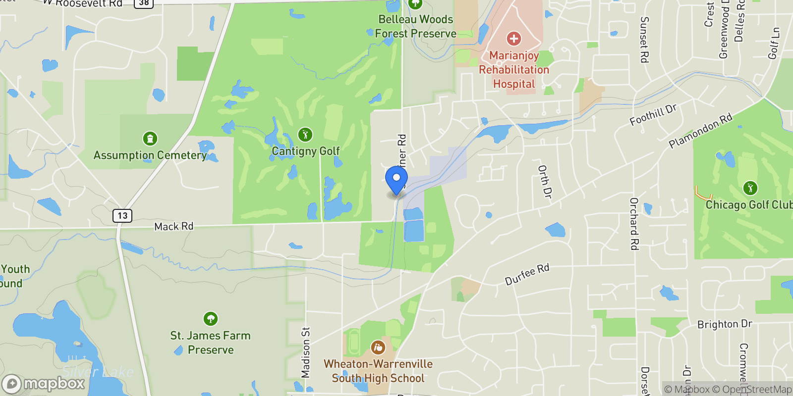 Map showing 1S710 Shaffner Road , Wheaton, IL 60187, Wheaton, Illinois, United States.