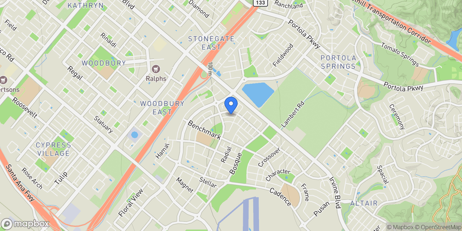 Map showing 111 Spoke, Irvine, California, United States.