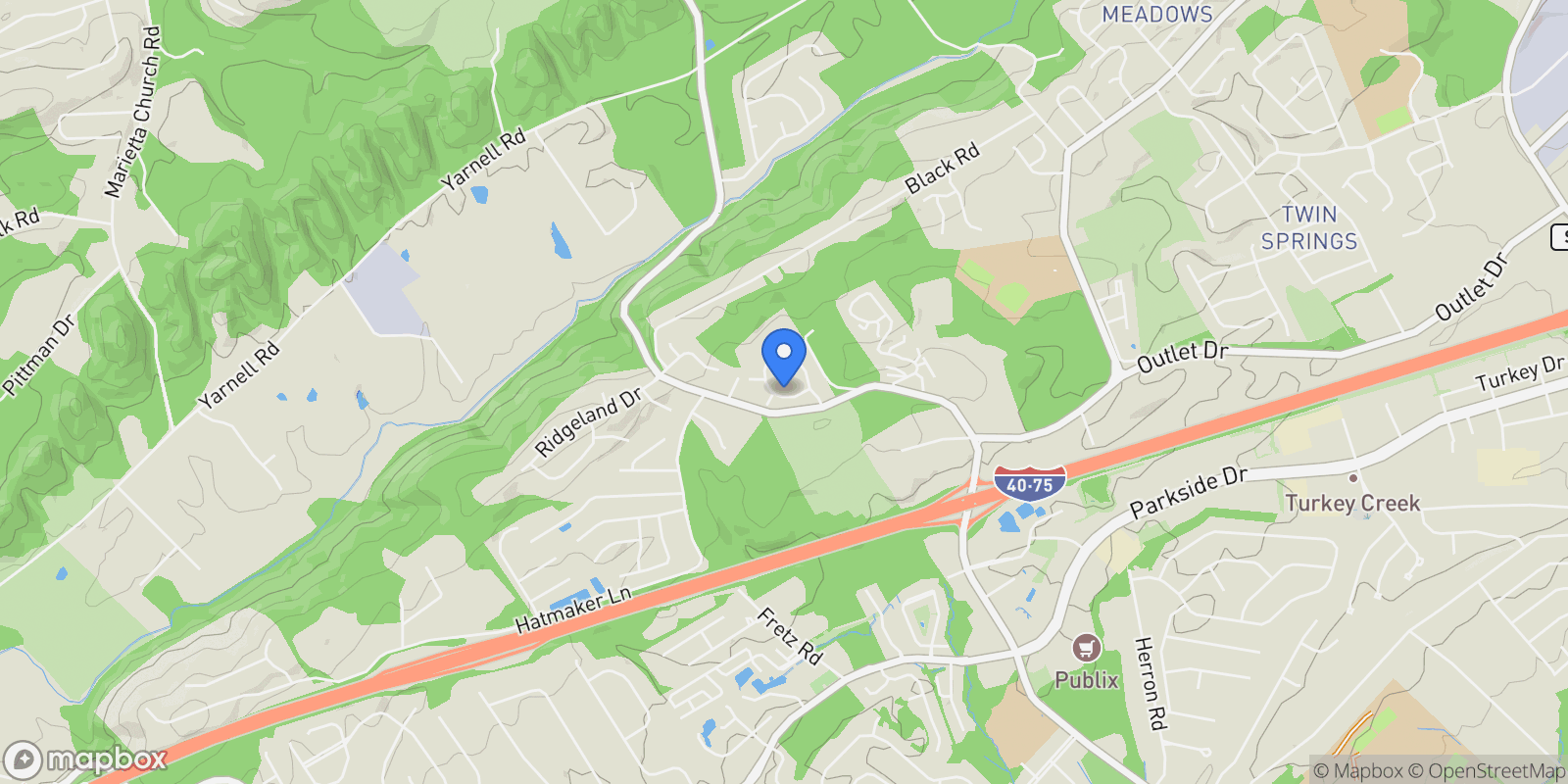 Map showing 11834 Gecko Drive , Knoxville, TN 37932, Knoxville, Tennessee, United States.