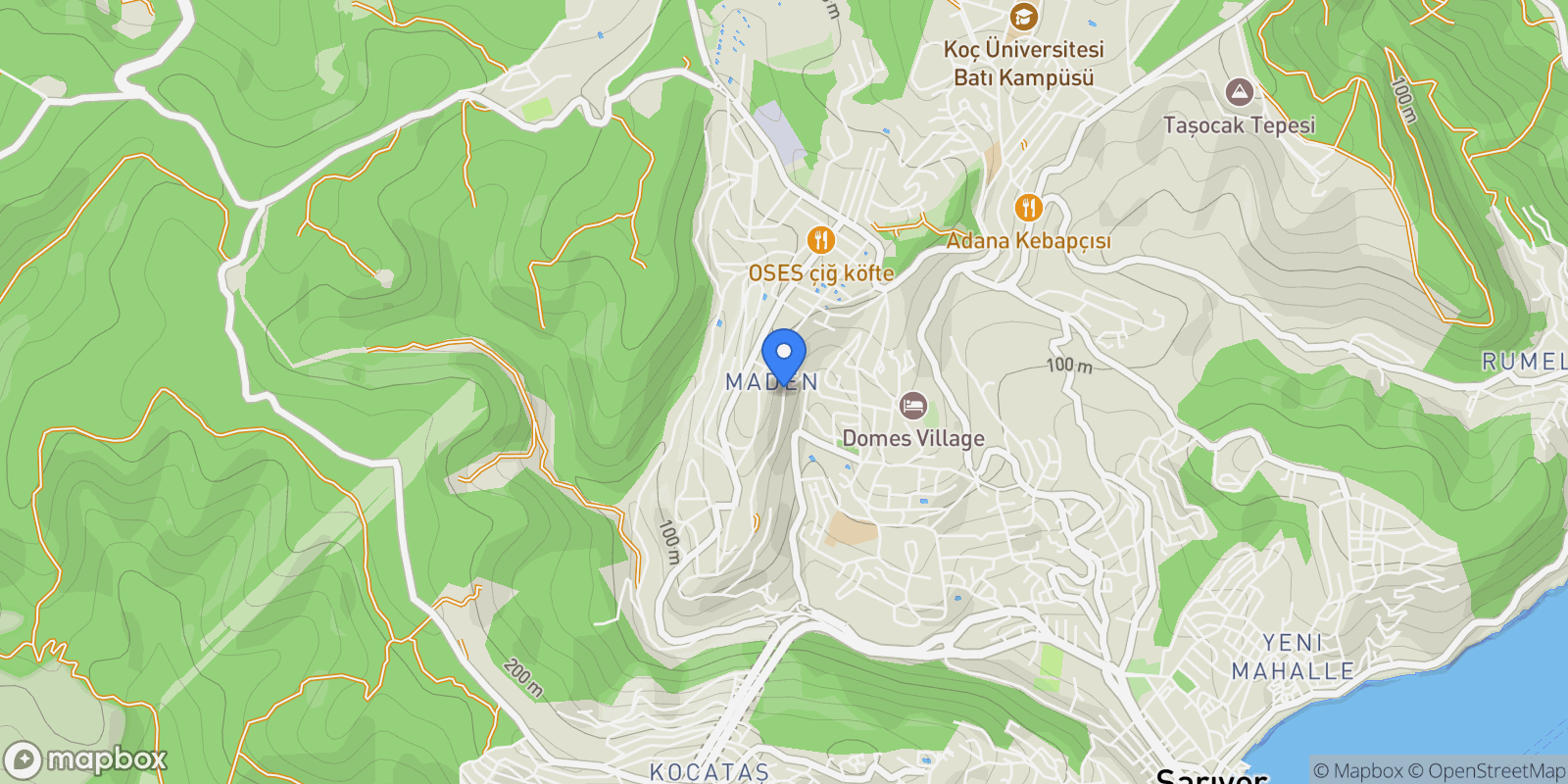 Map showing Sarıyer/İstanbul, Türkiye, Sarıyer, Turkey.