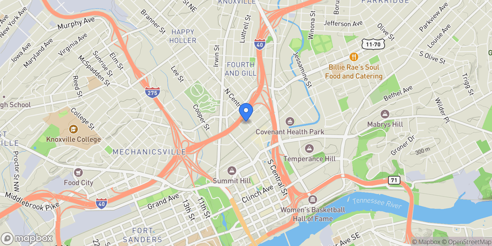 Map showing 353 Ogden Street #303 , Knoxville, TN 37917, Knoxville, Tennessee, United States.