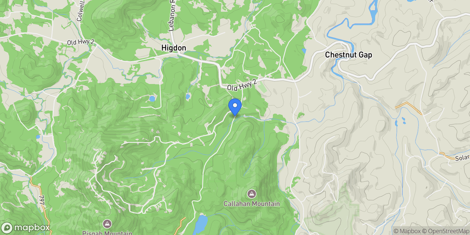 Map showing 339 Wehunt Road, Blue Ridge, Georgia, United States.