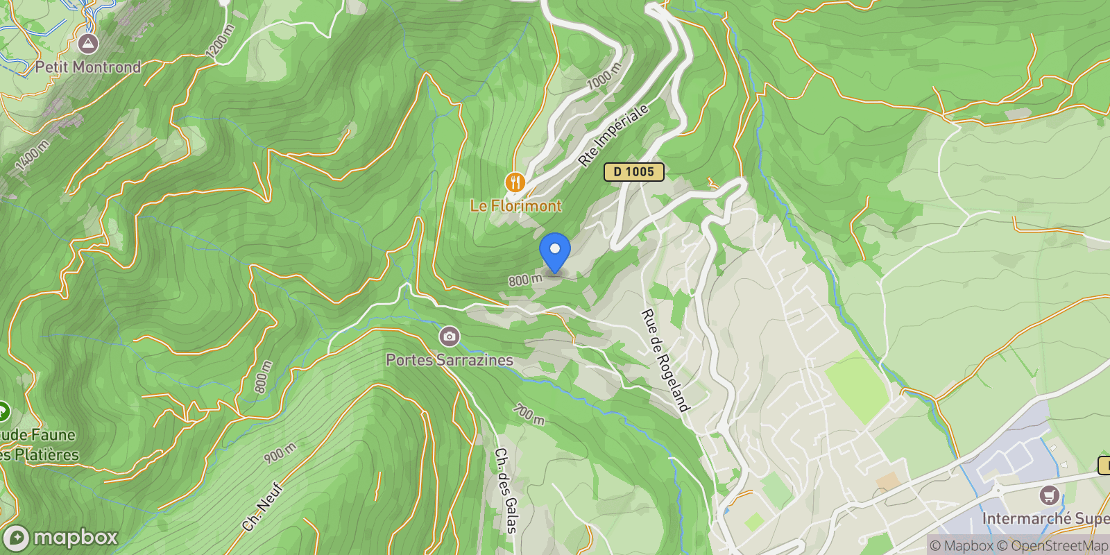 Map showing Gex, Auvergne-Rhône-Alpes, France.