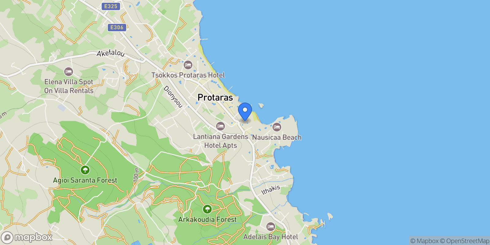 Map showing Protara 5296, Protaras 5296, Cyprus, Protaras, Famagusta, Cyprus.