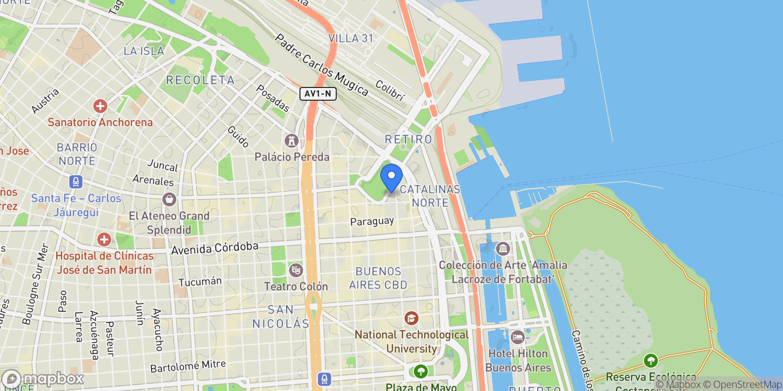 Map showing 1065 Florida, Buenos Aires, ARGENTINA, Buenos Aires, Buenos Aires, Argentina.