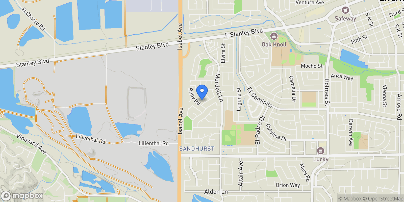 Map showing 673 Emerald St., Livermore, California, United States.