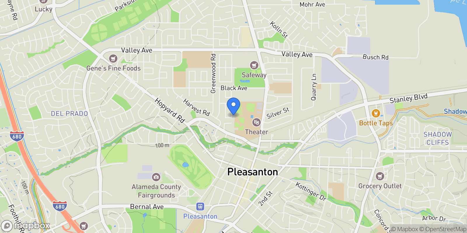 Map showing 4563 Gatetree Cir, Pleasanton, California, United States.