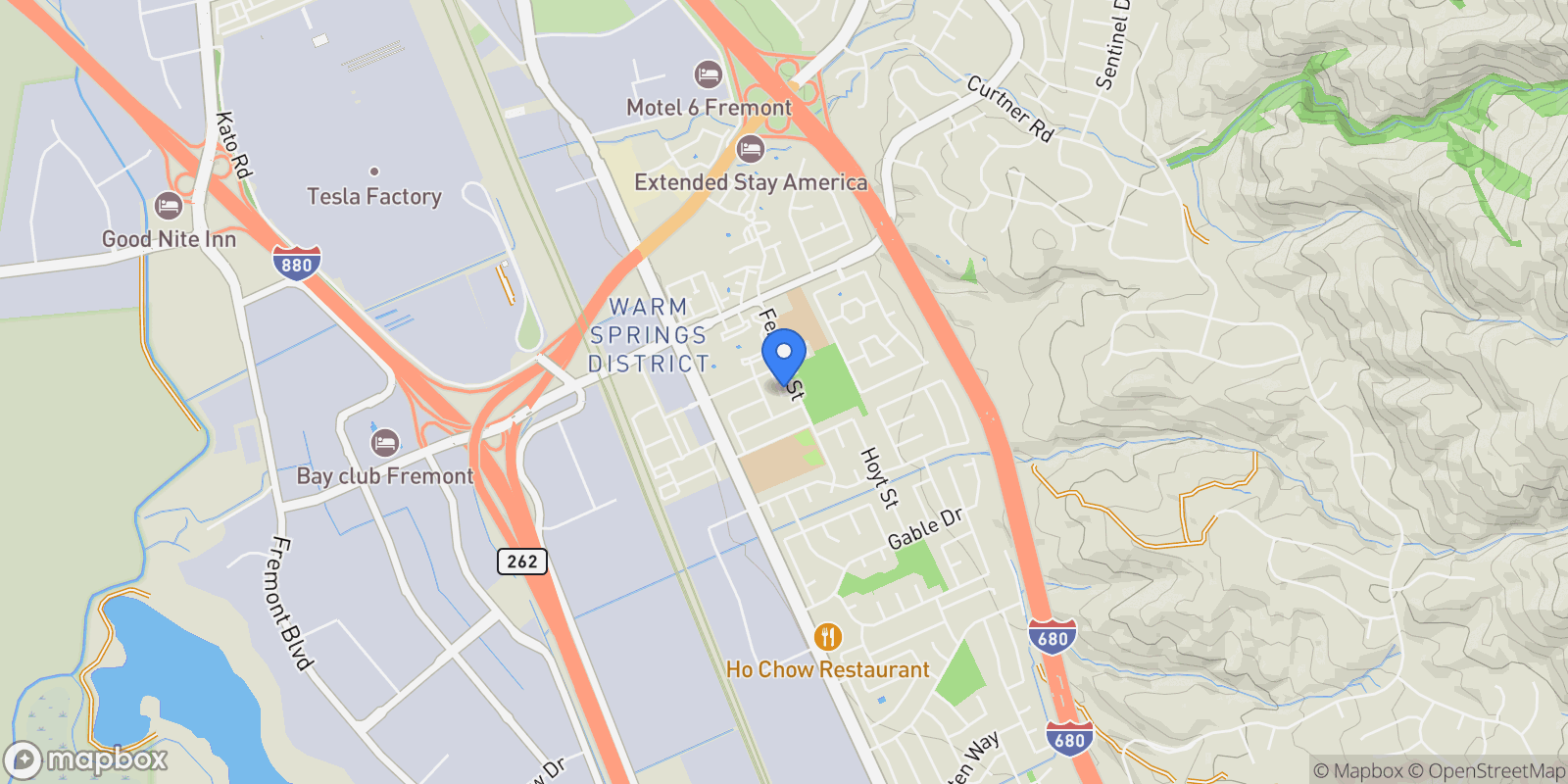 Map showing 47236 Cavanaugh Cmn, Newark, California, United States.