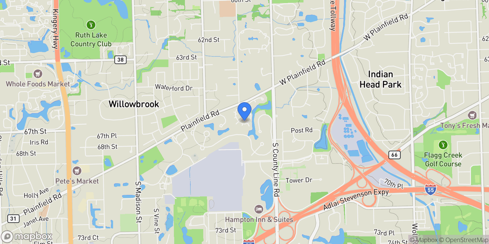 Map showing 802 Kenmare Drive , Burr Ridge, IL 60527, Burr Ridge, Illinois, United States.
