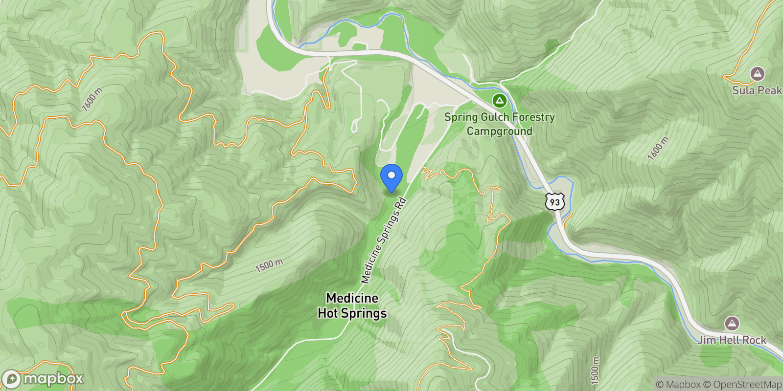 Map showing 162 Medicine Springs Road, Conner, MT 59827, Conner, Montana, United States.