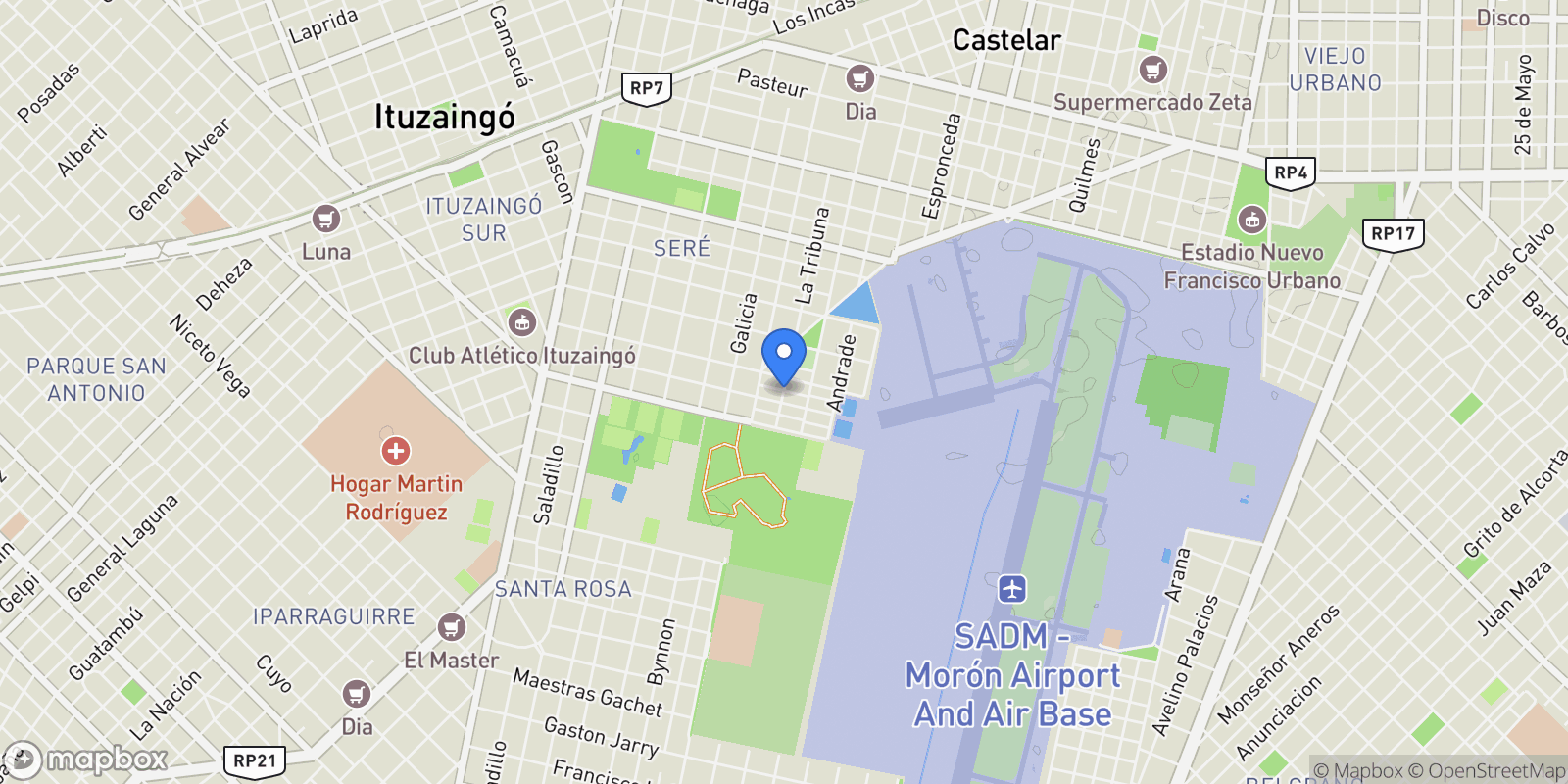 Map showing 826 Los Chañares, Buenos Aires, ARGENTINA, Castelar, Buenos Aires Province, Argentina.