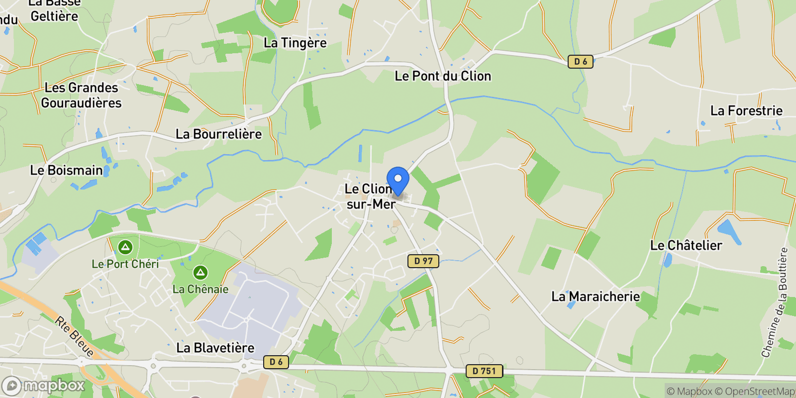 Map showing Pornic, Pays de la Loire, France.