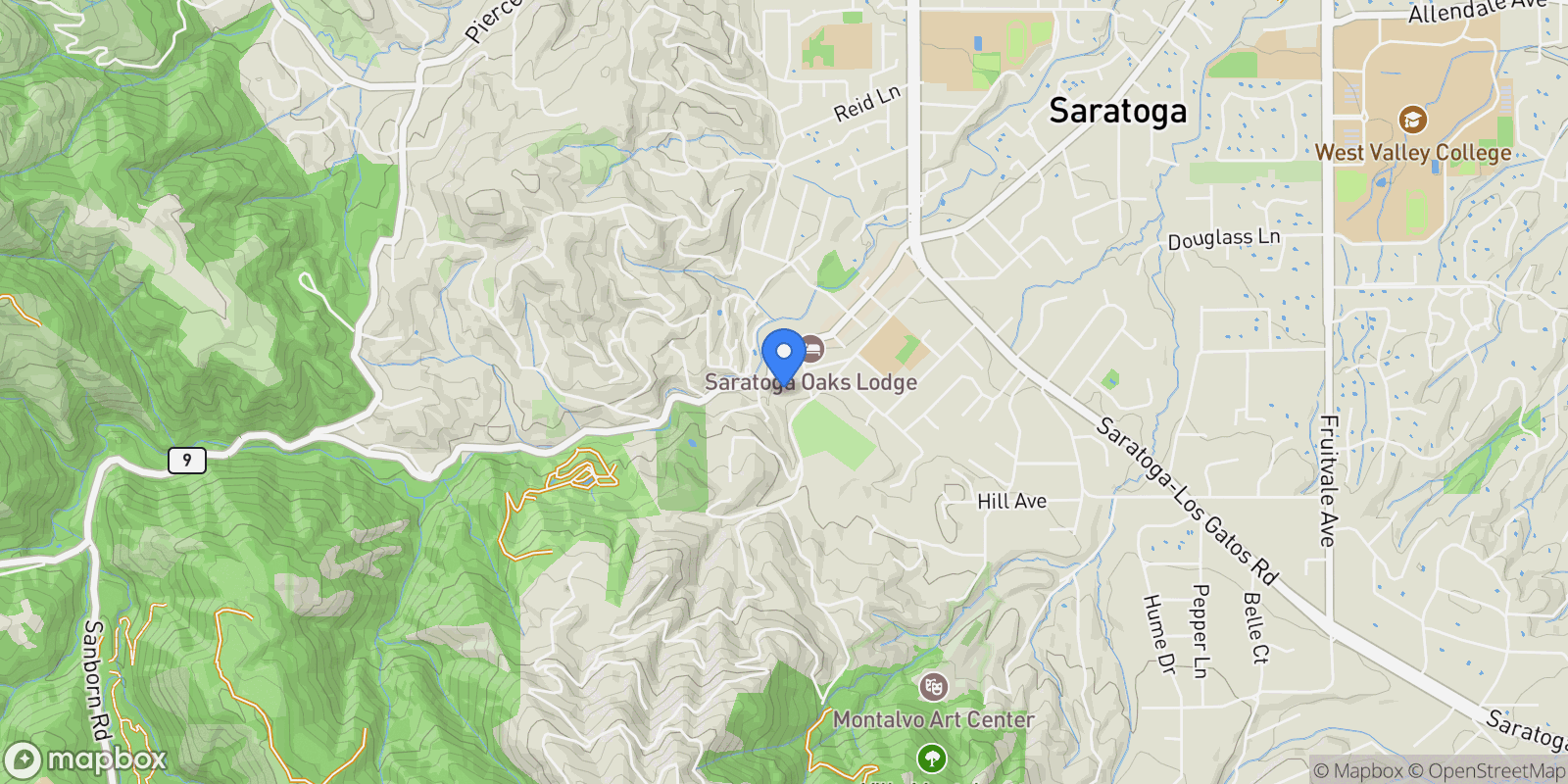 Map showing 20808 Pamela Way , Saratoga, CA 95070, Saratoga, California, United States.