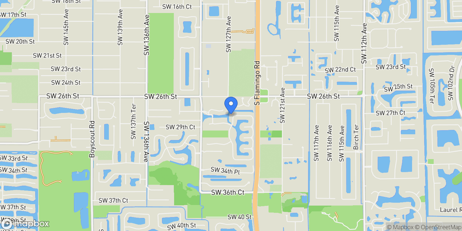 Map showing 2753 W Stonebrook Cir, Davie, Florida, United States.