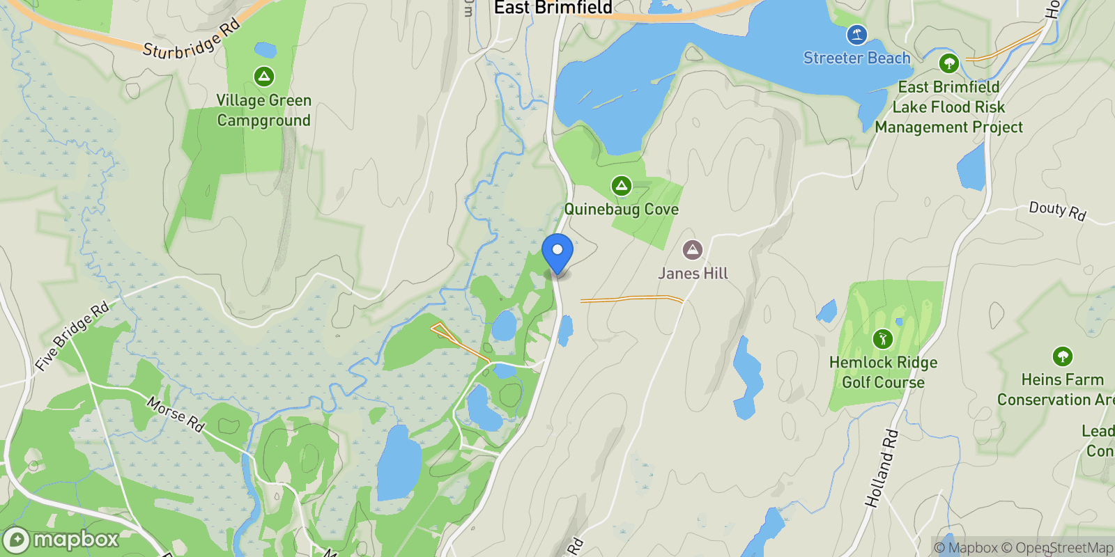 Map showing 87 E Brimfield Holland Rd, Brimfield, MA 01010, Brimfield, Massachusetts, United States.