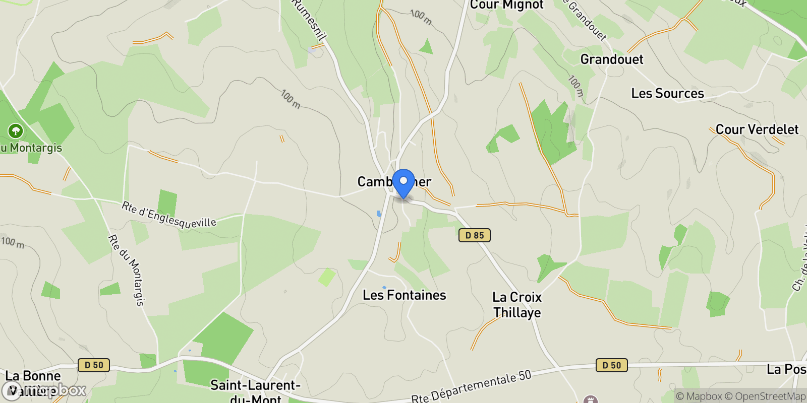 Map showing Cambremer, Cambremer, Cambremer, Normandy, France.