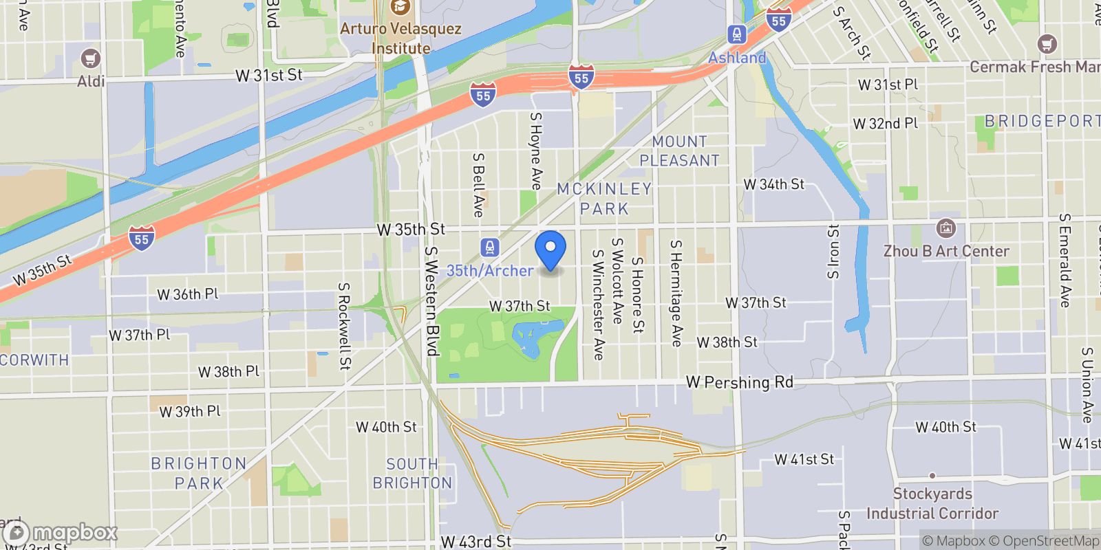 Map showing 3610 S Seeley Avenue, Chicago, Illinois, United States.