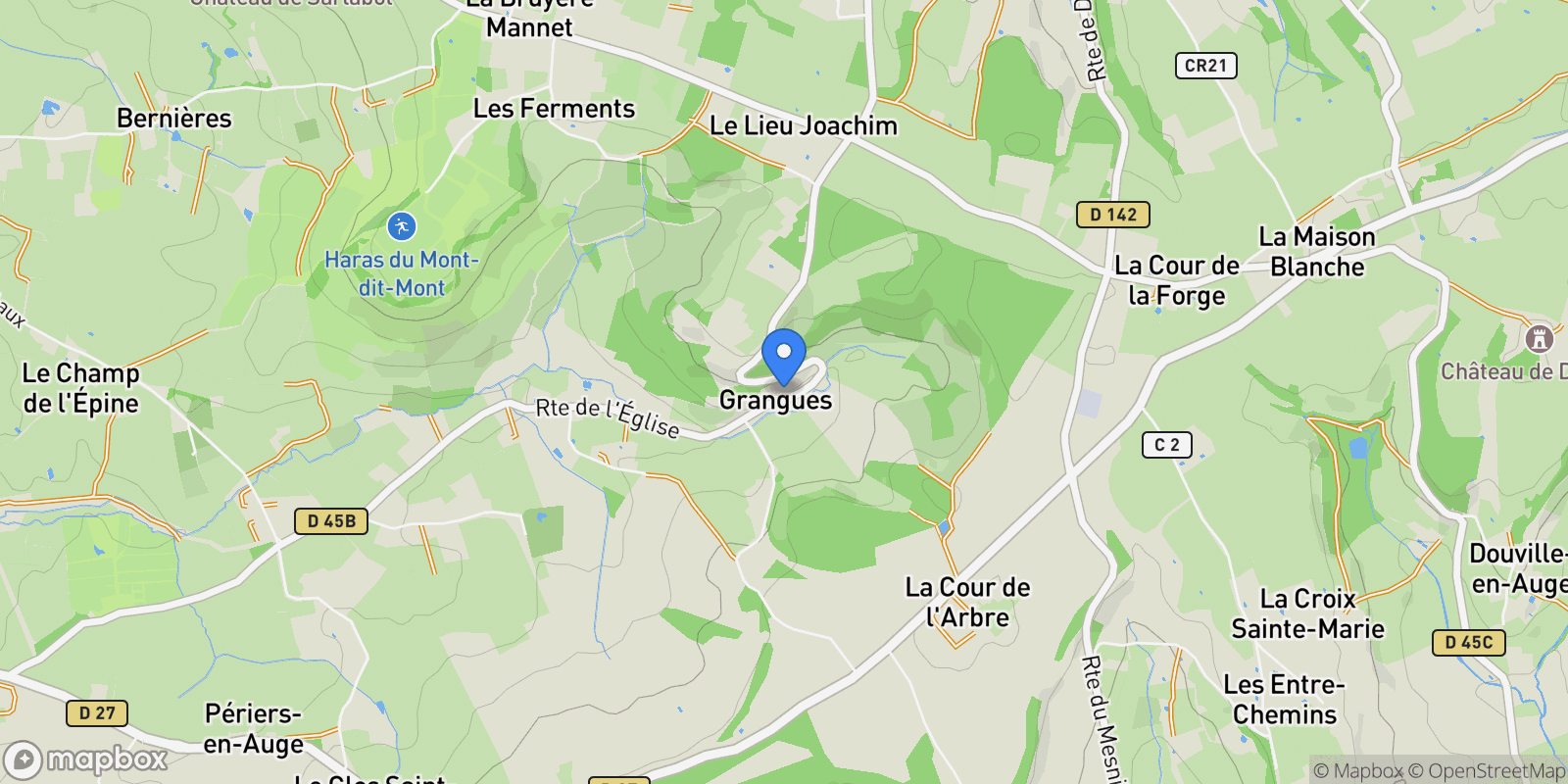 Map showing Grangues, Grangues, Grangues, Normandy, France.