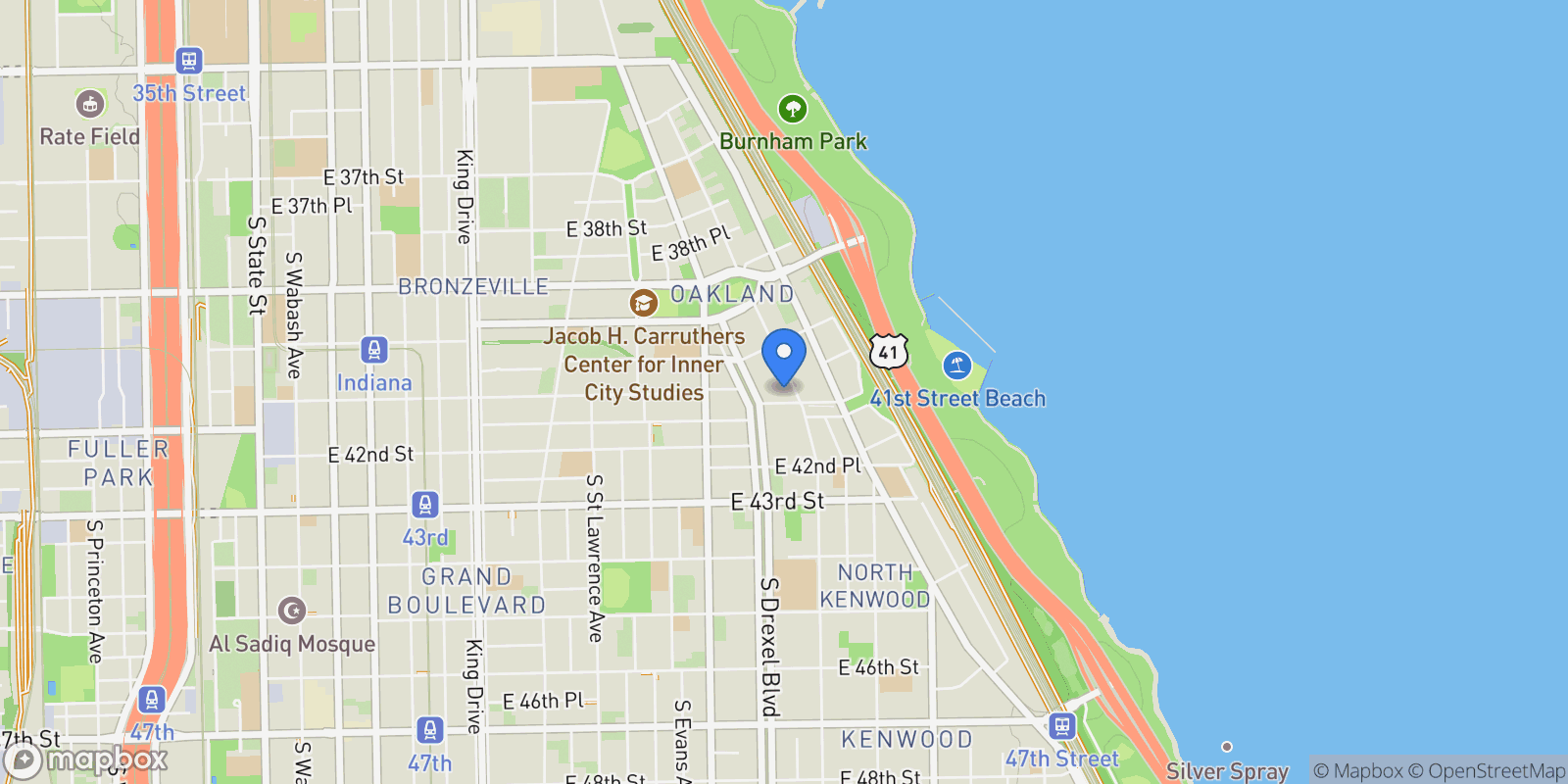 Map showing 4055 S Ellis Avenue, Chicago, Illinois, United States.