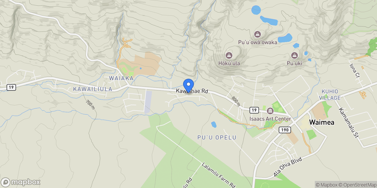 Map showing 66-1500 Ko Uka Pl , Kamuela, HI 96743, Waimea, Hawaii, United States.