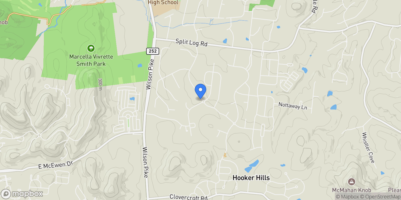 Map showing 1931 Parade Dr, Nashville, Tennessee, United States.