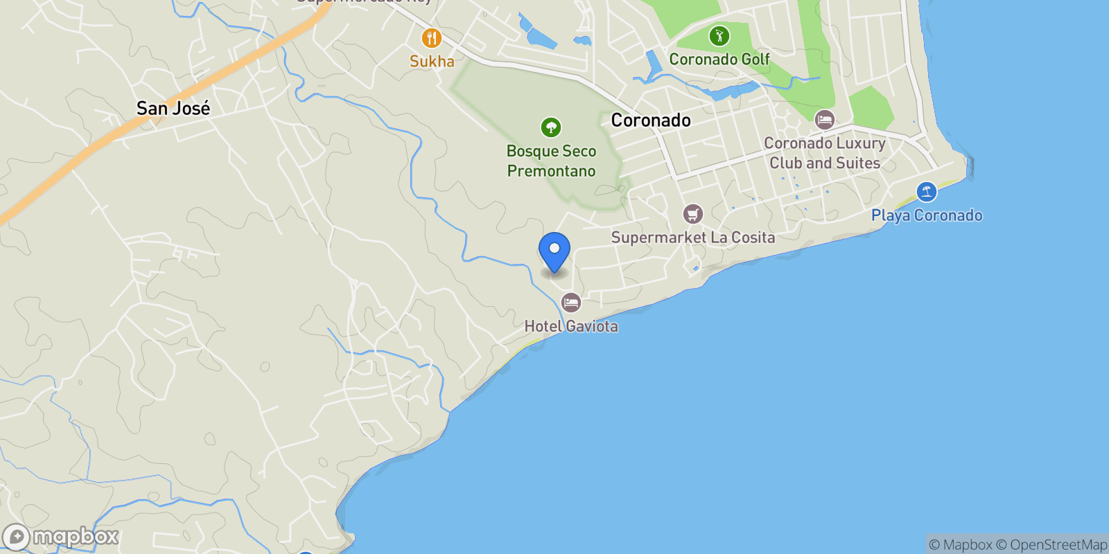 Map showing Las Lajas, Panamá Oeste, Panama, Panama.