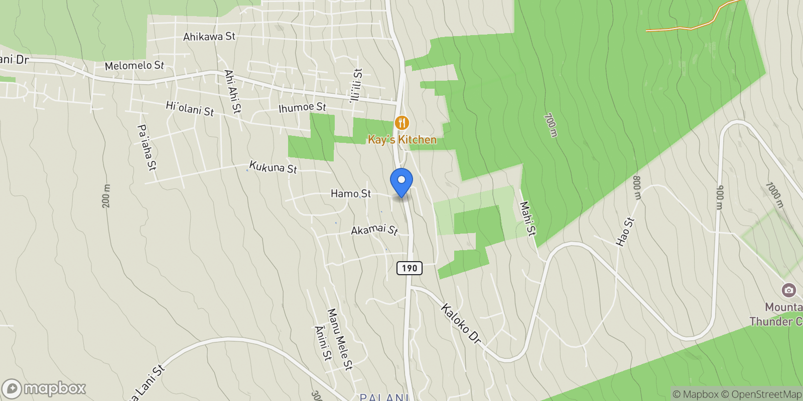 Map showing 73-1238 HAMO ST, Kailua-Kona, HI 96740, Kailua-Kona, Hawaii, United States.