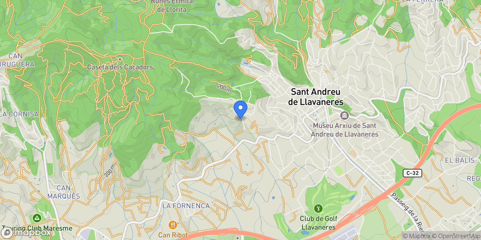 Map showing Mirador, Sant Andreu de Llavaneres, BARCELONA, Sant Andreu de Llavaneres, Sant Andreu de Llavaneres, Catalonia, Spain.