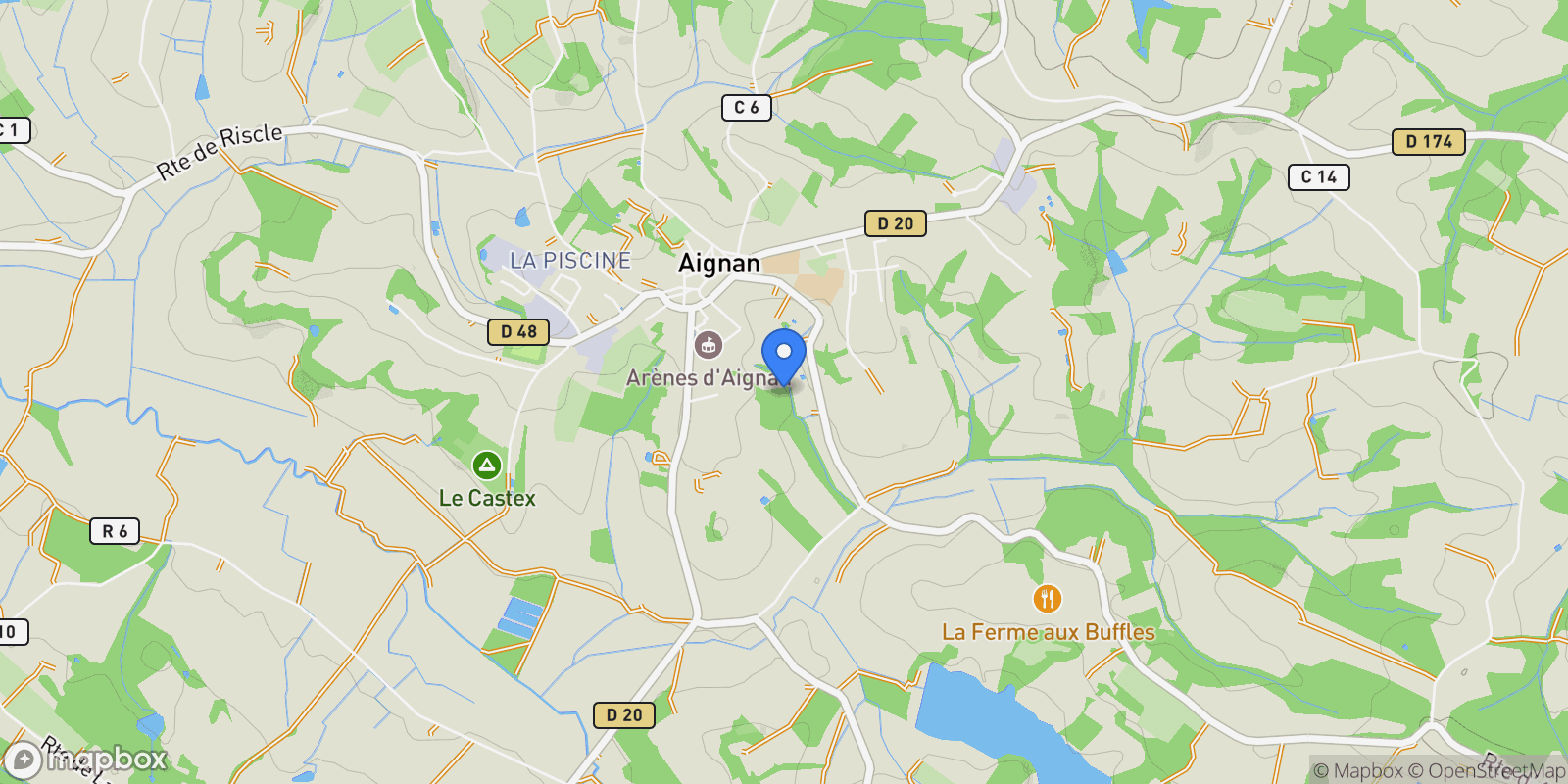 Map showing Aignan, Occitanie, France.