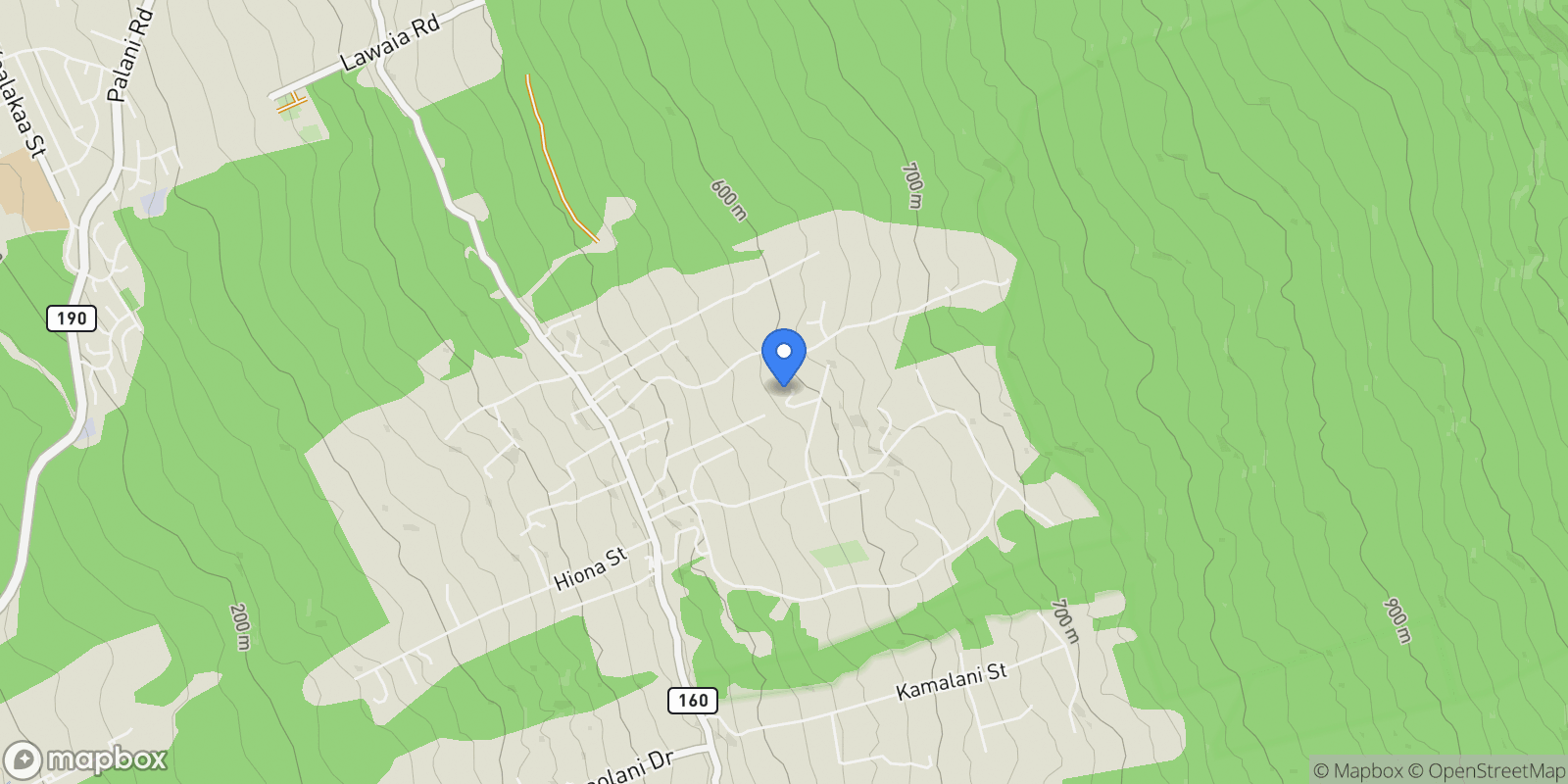 Map showing 75-5339-G MAMALAHOA HIGHWAY, Holualoa, HI 96725, Holualoa, HI, United States.