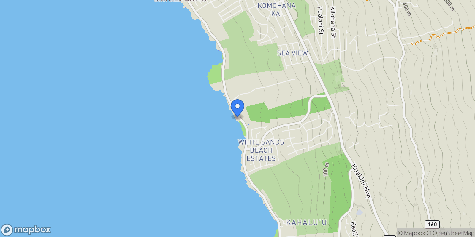 Map showing 77-6452 ALII DRIVE #204, Kailua-Kona, HI 96740, Kailua-Kona, Hawaii, United States.