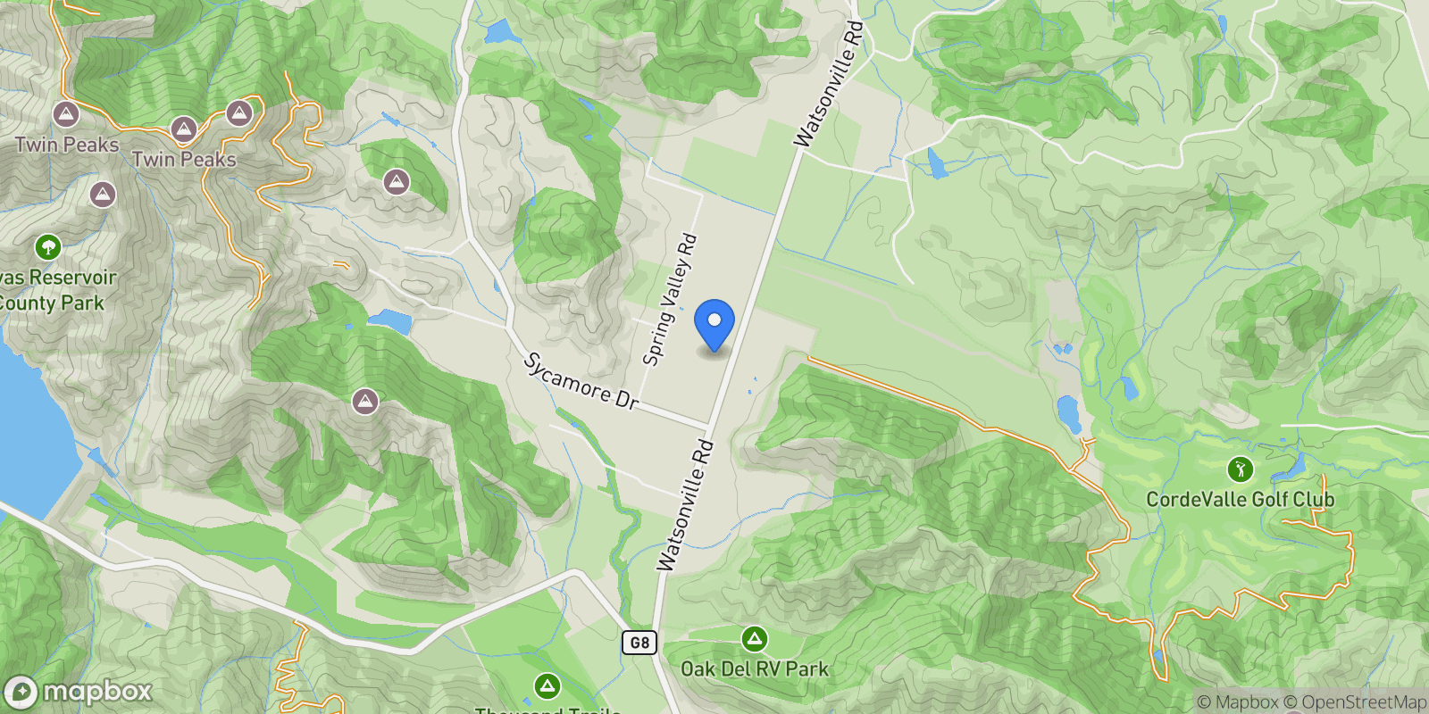 Map showing 13495 Watsonville Road, Morgan Hill, CA 95037, Morgan Hill, California, United States.