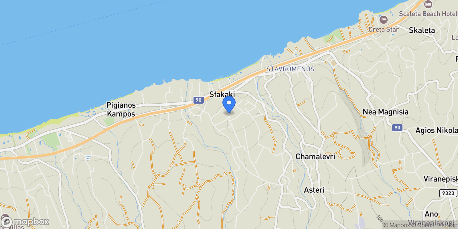 Map showing Sfakaki 741 50, Greece, Crete, Greece.