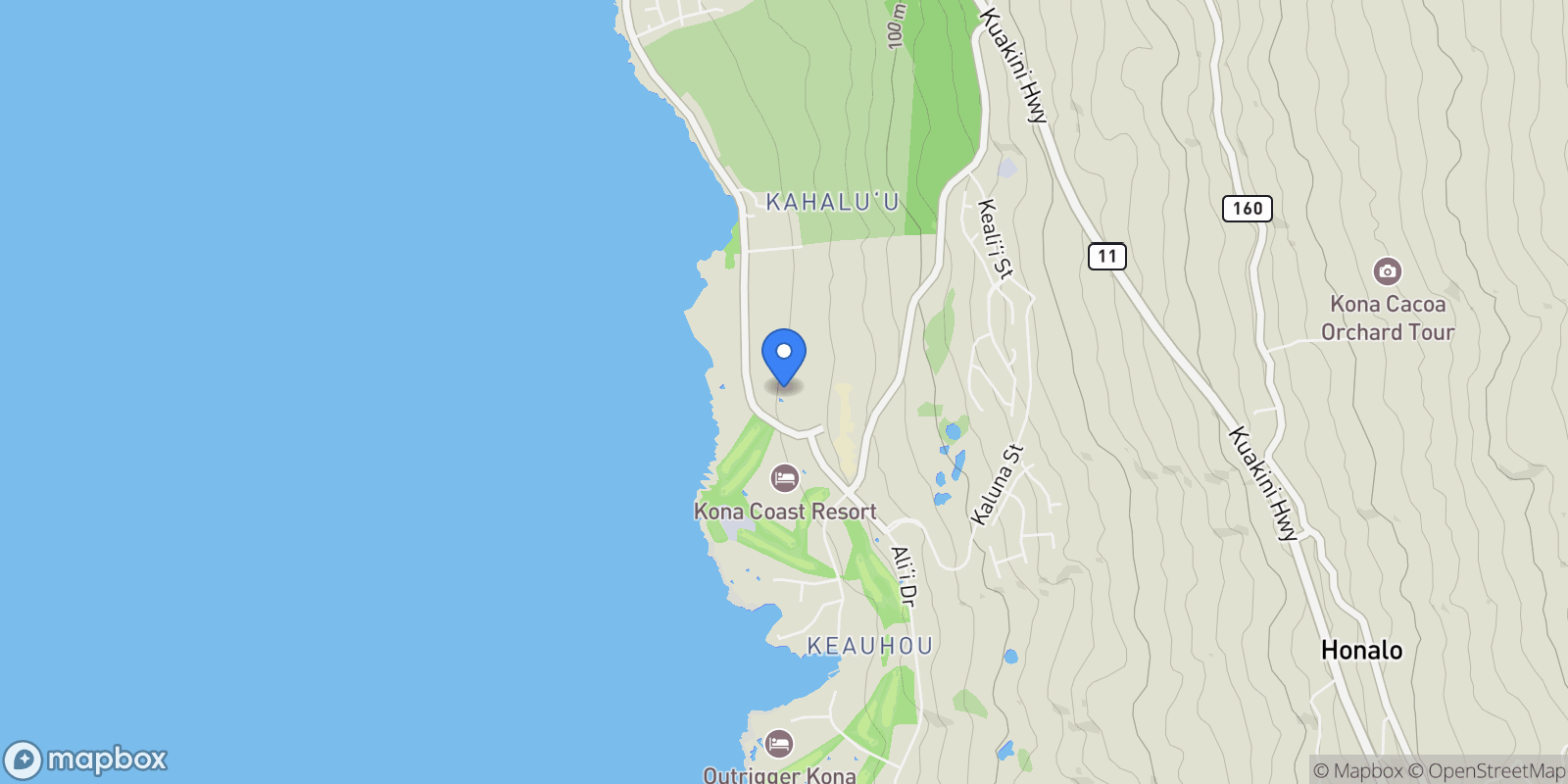 Map showing 78-6833 ALII DR #L5, Kailua-Kona, HI 96740, Kailua-Kona, Hawaii, United States.