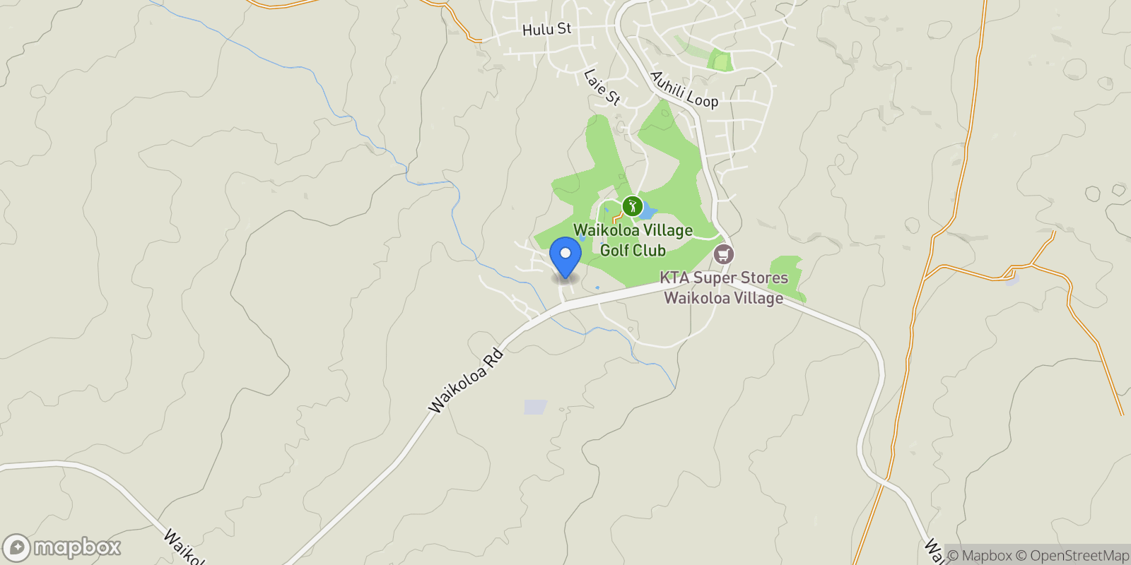 Map showing 68-3932 MULEI PL, Waikoloa, HI 96738, Waikoloa Village, Hawaii, United States.
