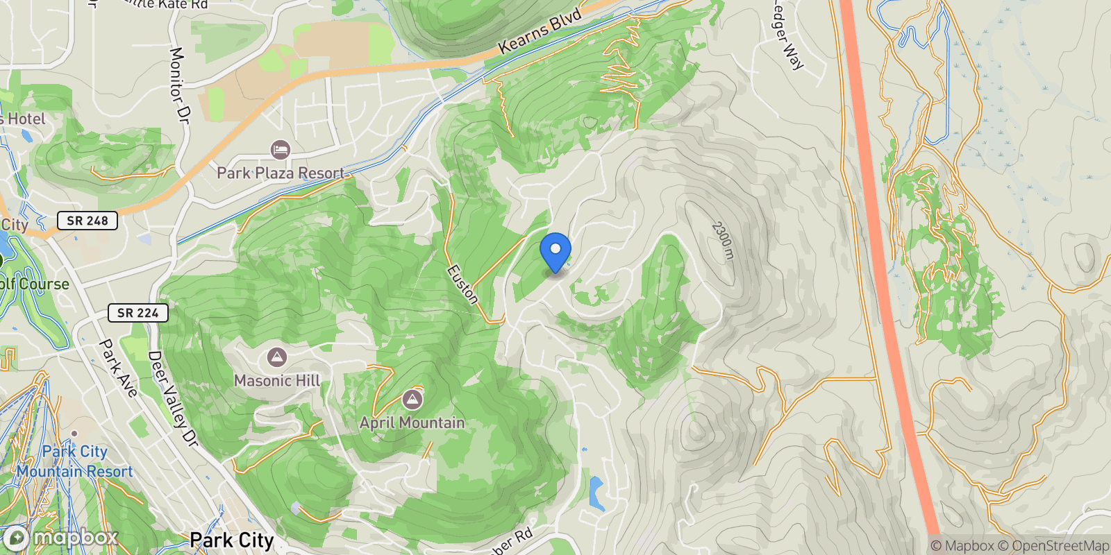Map showing 3495 Sun Ridge Drive, Park City, UT 84060, Park City, Utah, United States.