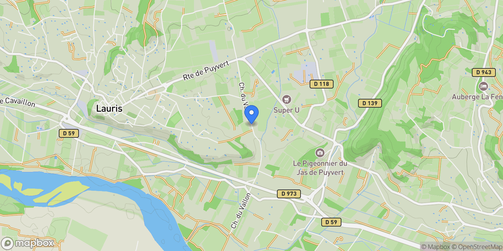 Map showing CHEMIN DU VALLON, Puyvert, Provence-Alpes-Côte d'Azur, France.
