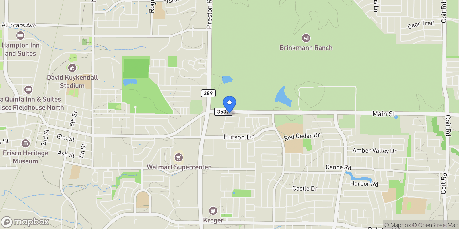 Map showing 9446 Keep Street, Frisco, Texas, United States.